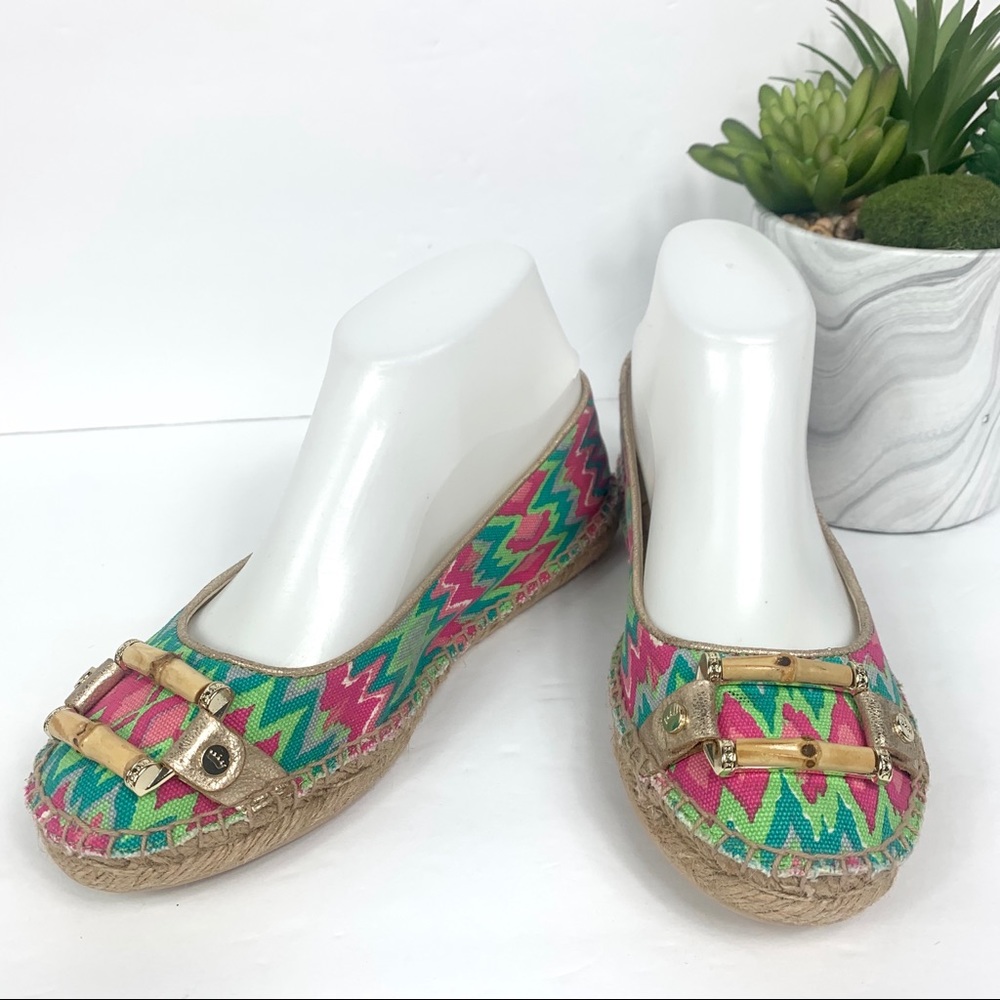 Elaine Turner Flats Espadrille Blair Bamboo Buckle